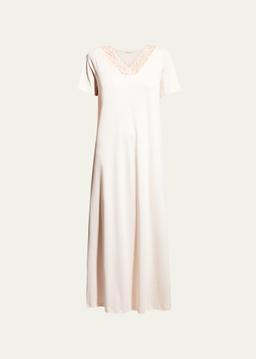 Moments Short-Sleeve Long Nightgown