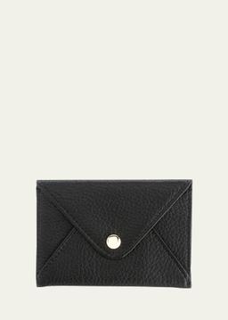 Monogrammed Leather Envelope Style Card Holder