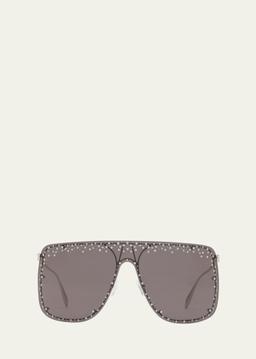 Studded Skull Shield Sunglasses