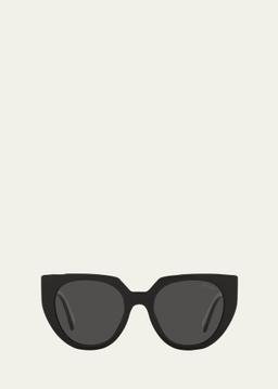 Two-Tone Acetate Cat-Eye Sunglasses