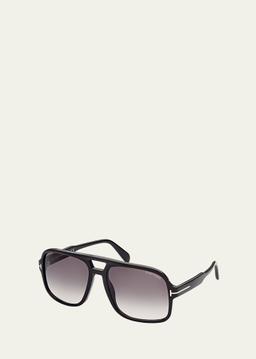 Falconer Oversized Acetate Aviator Sunglasses