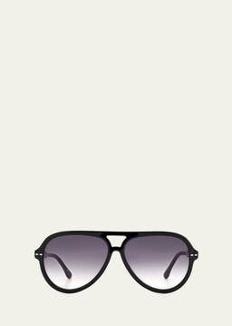 Acetate Aviator Sunglasses