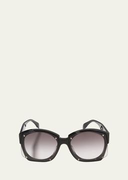 Spike Stud Square Acetate Sunglasses
