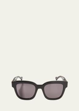 Oversized Rectangle Acetate Sunglasses