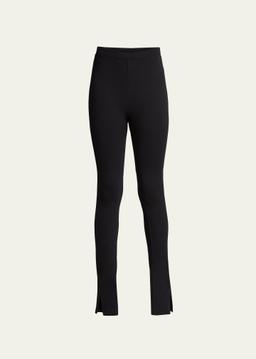 Zip-Cuff Viscose Leggings