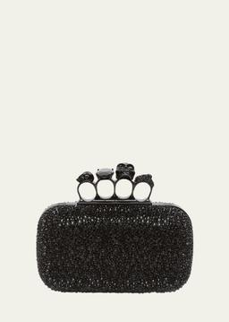 Skull Four-Ring Spike Crystal Clutch Bag