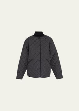 Water-Resistant Quilted Oversize Jacket