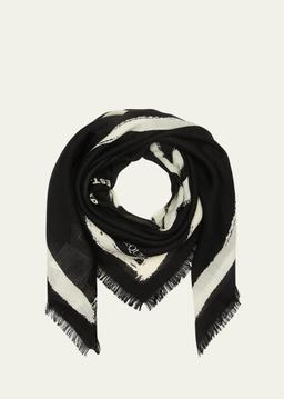 Graffiti Logo Wool Scarf