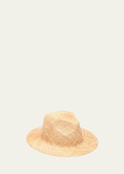 Lillian Natural Bao Fedora Hat