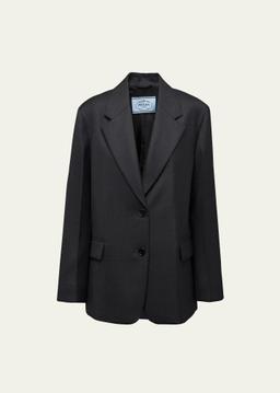 Lana Wool Gabardine Cutaway Jacket