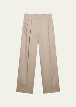 Journey Wool Gabardine Wide-Leg Pants