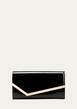 Emmie Flap Patent Leather Clutch Bag