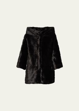 Long Swinger Faux Fur Jacket