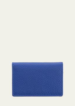 Monogrammed Leather Card Holder Wallet