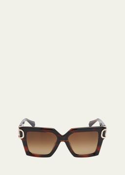 Uno Square Acetate & Titanium Sunglasses