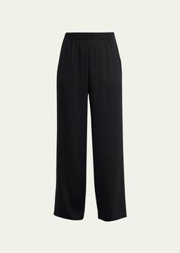 Perry Wide-Leg Stretch Silk Pants