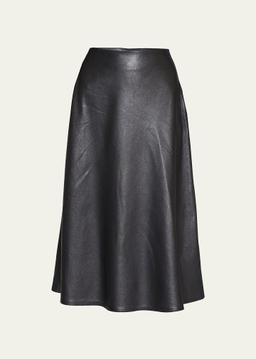 Leather Midi Skirt