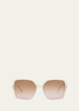 Joanna Amber Acetate Butterfly Sunglasses
