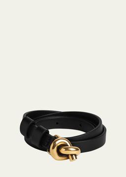 Knot Buckle Leather Belt