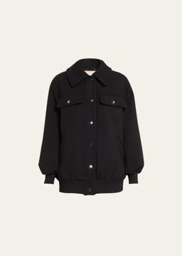 Jane Snap-Button Bomber Jacket