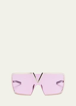 V Romask Titanium & Acetate Shield Sunglasses