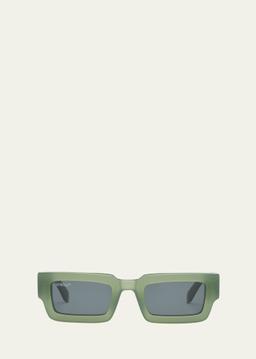 Lecce Acetate Rectangle Sunglasses