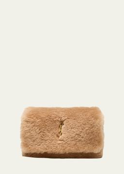 Kate Small YSL Crossbody Bag in Shearling