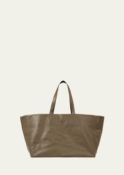 Oil Faux-Leather Tote Bag