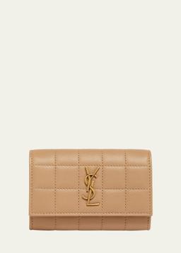 Cassandra YSL Card Holder in Quilted Leather
