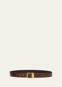 YSL Python Leather Belt