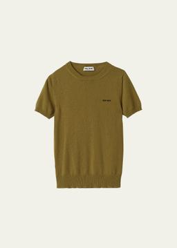 Short-Sleeve Cashmere Sweater