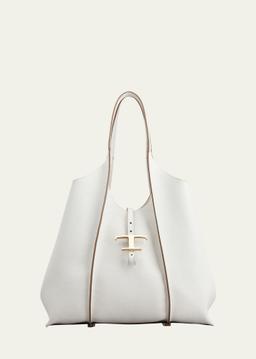 Medium Leather T Timeless Tote Shopping Bag
