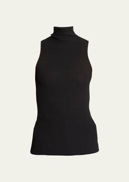 Matte Viscose Knit Ribbed Top