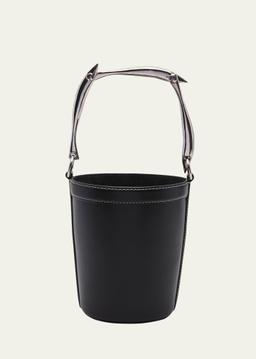 Sardine Stitch Leather Bucket Bag