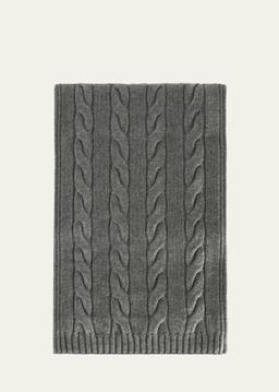 Cashmere Cable Knit Scarf