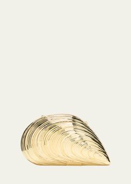 Bridget Metal Oyster Shell Clutch Bag