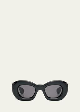 Inflated Monochrome Acetate Butterfly Sunglasses