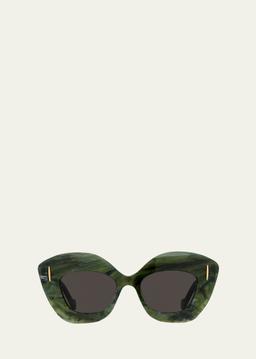 Anagram Acetate Butterfly Sunglasses