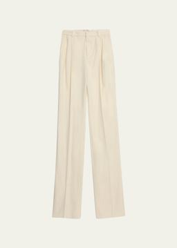 Wide-Leg Suiting Trousers