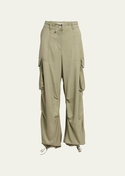 Journey Wide-Leg Drawstring Cargo Pants