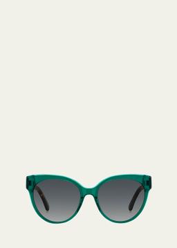 aubriela acetate round sunglasses