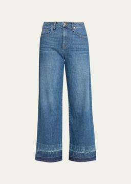 Jude Mid-Rise Cropped Wide-Leg Denim Jeans