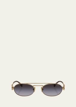 Metal Oval Sunglasses