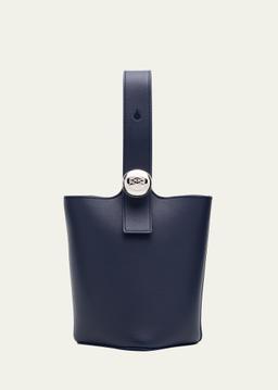 Mini Pebbled Leather Bucket Bag