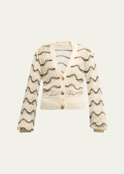 Daniella Wavy Striped Cardigan