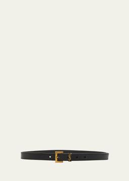 Cassandre YSL Thin Leather Belt