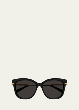 Engraved Logo Acetate & Metal Cat-Eye Sunglasses
