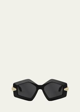 Serpenti Geometric Sunglasses
