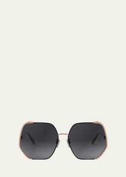 Serpenti Geometric Sunglasses