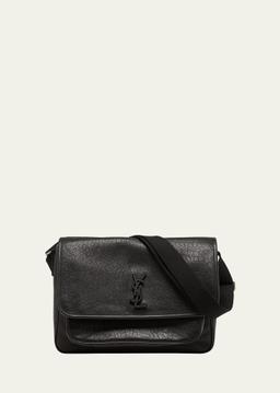 Men's Niki YSL Messenger Bag in Grained Leather